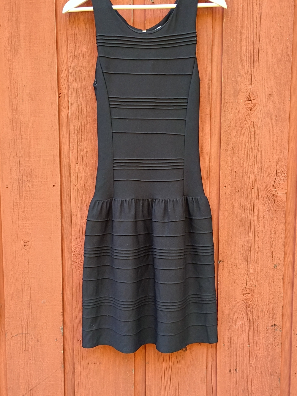 Worthington Darling Black Sleeveless Textured Fit-and-Flare Mini Dress Sz Small